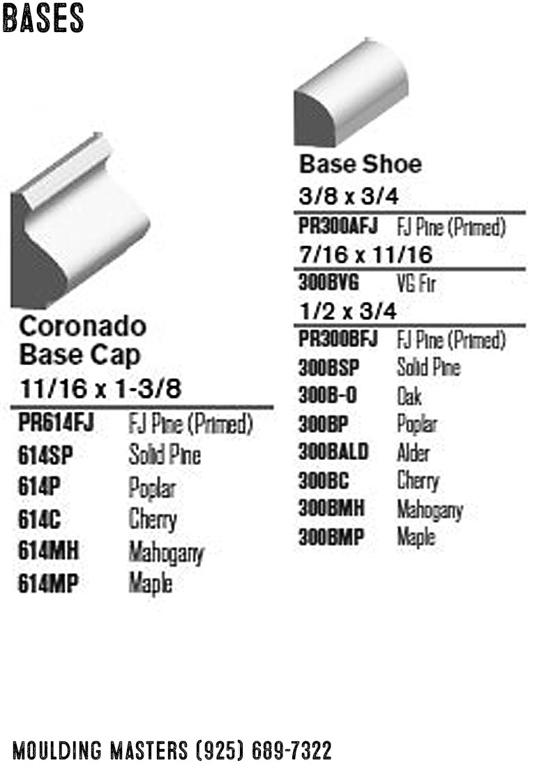 Moulding Masters Bases Coronado cap and base shoe